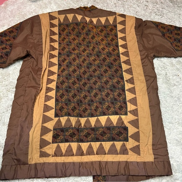 Handmade 1970 Old Fabric, vintage cloth, old kantha style jacket - Picture 12 of 13